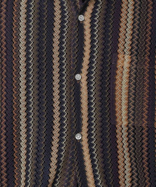 セール】ストライプレース半袖シャツ / 283477（シャツ/ブラウス