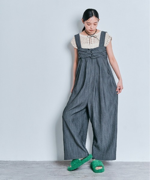 W:Huku(フーク)の「Vネック クロシェ ニット トップス / ノースリーブ フレンチスリーブ 袖なし(ニット/セーター・レディース・アイボリー/オフホワイト・FREE)」の16枚目の写真