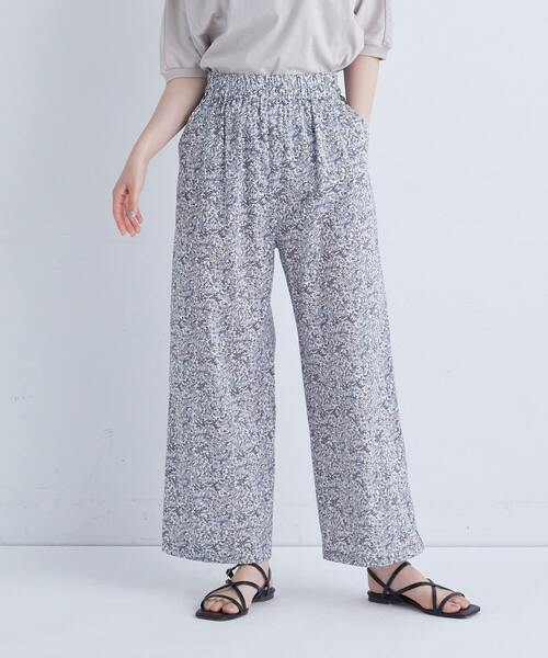お値下げ！アトリエエマウ。リバティプリントイージーテーパードパンツ セール】リバティプリントイージーパンツ（その他パンツ）｜ADIEU