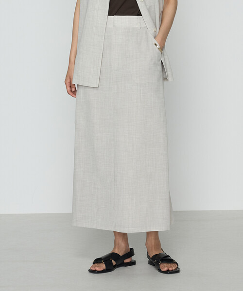 COMME CA（コムサ）の「シアーボイル スカート（スカート・レディース・ダークブラウン/キナリ・9号/11号）」の2枚目の写真