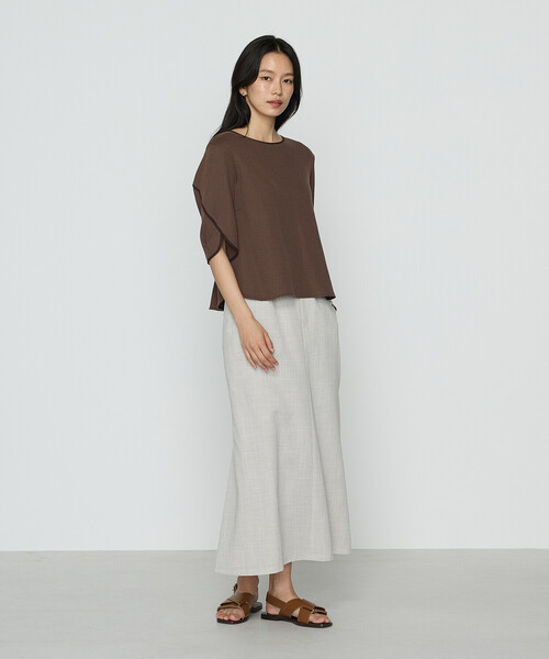 COMME CA（コムサ）の「シアーボイル スカート（スカート・レディース・ダークブラウン/キナリ・9号/11号）」の8枚目の写真