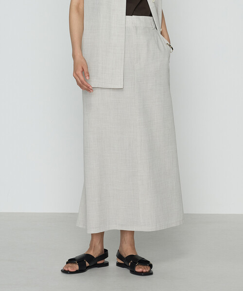 COMME CA（コムサ）の「シアーボイル スカート（スカート・レディース・ダークブラウン/キナリ・9号/11号）」の9枚目の写真