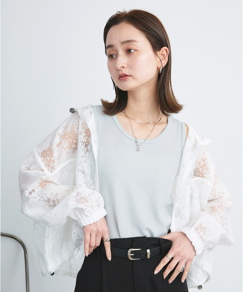 ad thie(アドティエ)の「ラメテレコ リブタンクトップ(タンクトップ・レディース・ブラック/チャコール/ライトグレー・LARGE/MEDIUM)」の13枚目の写真