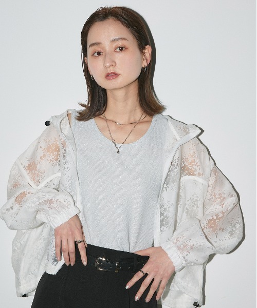 ad thie(アドティエ)の「ラメテレコ リブタンクトップ(タンクトップ・レディース・ブラック/チャコール/ライトグレー・LARGE/MEDIUM)」の16枚目の写真
