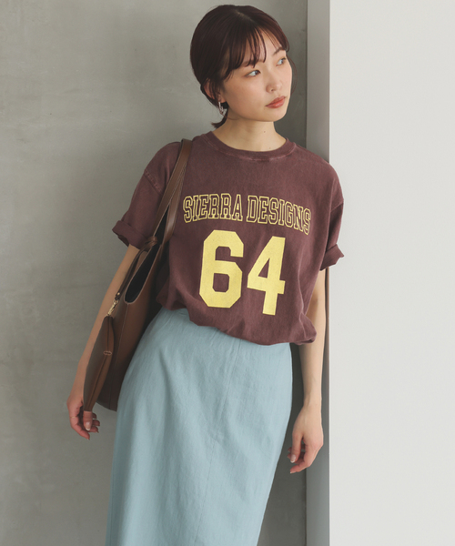 SIERRA DESIGNS（シェラデザイン）の「Sierra Designs/シエラデザインズ SLOBE別注 ナンバリングTEE（Tシャツ/カットソー・レディース・ブラック/ボルドー・FREE）」の8枚目の写真