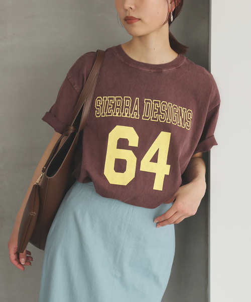 SIERRA DESIGNS（シェラデザイン）の「Sierra Designs/シエラデザインズ SLOBE別注 ナンバリングTEE（Tシャツ/カットソー・レディース・ブラック/ボルドー・FREE）」の9枚目の写真