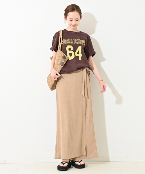 SIERRA DESIGNS（シェラデザイン）の「Sierra Designs/シエラデザインズ SLOBE別注 ナンバリングTEE（Tシャツ/カットソー・レディース・ブラック/ボルドー・FREE）」の10枚目の写真