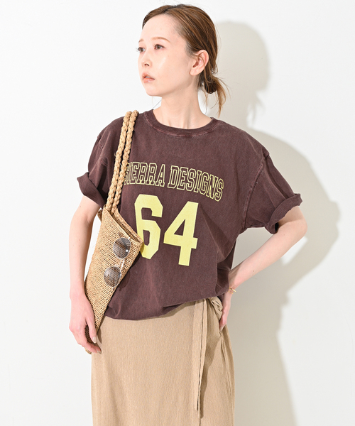 SIERRA DESIGNS（シェラデザイン）の「Sierra Designs/シエラデザインズ SLOBE別注 ナンバリングTEE（Tシャツ/カットソー・レディース・ブラック/ボルドー・FREE）」の13枚目の写真