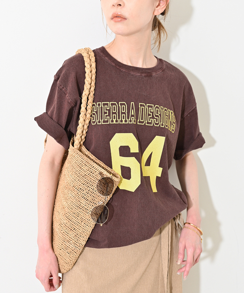 SIERRA DESIGNS（シェラデザイン）の「Sierra Designs/シエラデザインズ SLOBE別注 ナンバリングTEE（Tシャツ/カットソー・レディース・ブラック/ボルドー・FREE）」の17枚目の写真