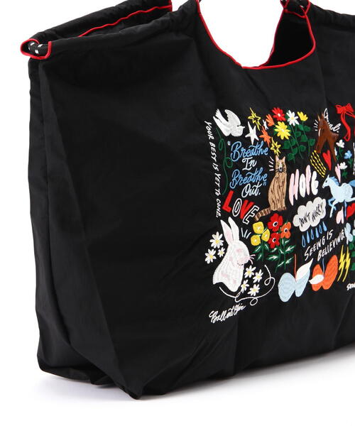 まるこ　新品未使用♡ IENA BLACK ナップサック HAVE FUN AND HAPPINESS (ハブファンアンドハピネス) ワン