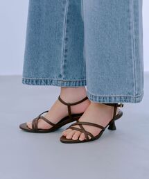 cohina ローヒールストラップサンダル ローヒールストラップサンダル | 小柄・低身長女性向け