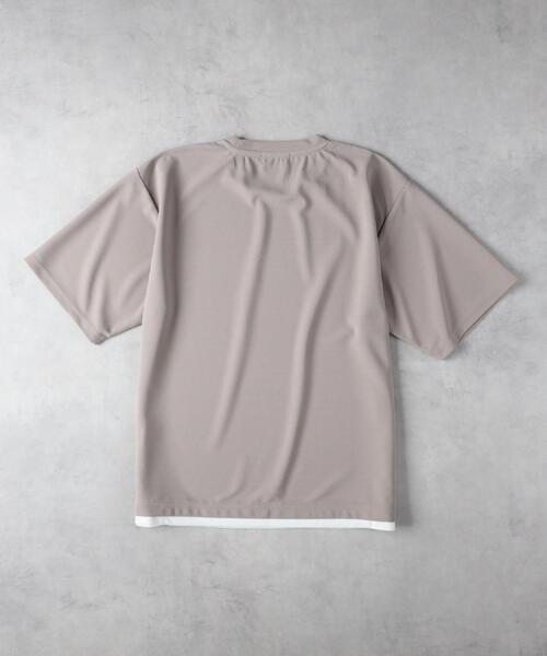 BACK NUMBER(バックナンバー)の「BACK NUMBER(バックナンバー)【メンズ】ジョーゼットフェイクレイヤードTシャツ(Tシャツ/カットソー・メンズ・グリーン/ベージュ/ネイビー・L/XL/M)」の13枚目の写真