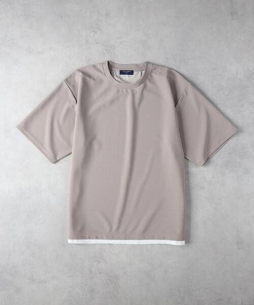 BACK NUMBER(バックナンバー)の「BACK NUMBER(バックナンバー)【メンズ】ジョーゼットフェイクレイヤードTシャツ(Tシャツ/カットソー・メンズ・グリーン/ベージュ/ネイビー・L/XL/M)」の14枚目の写真