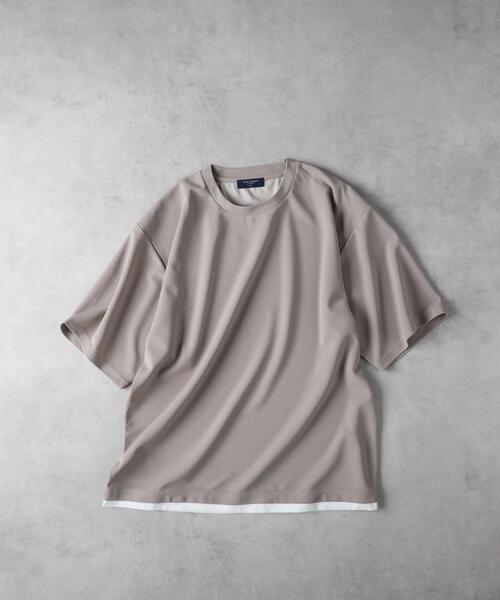 BACK NUMBER(バックナンバー)の「BACK NUMBER(バックナンバー)【メンズ】ジョーゼットフェイクレイヤードTシャツ(Tシャツ/カットソー・メンズ・グリーン/ベージュ/ネイビー・L/XL/M)」の15枚目の写真