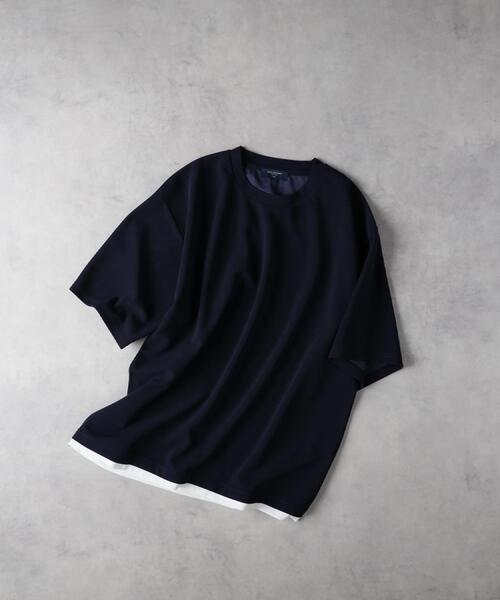 BACK NUMBER(バックナンバー)の「BACK NUMBER(バックナンバー)【メンズ】ジョーゼットフェイクレイヤードTシャツ(Tシャツ/カットソー・メンズ・グリーン/ベージュ/ネイビー・L/XL/M)」の22枚目の写真