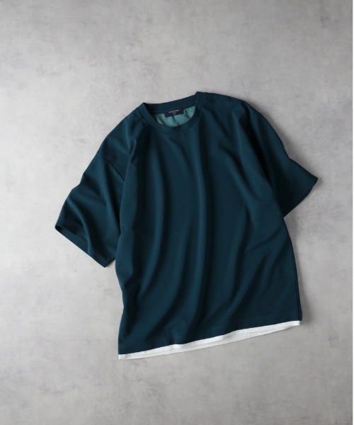 BACK NUMBER(バックナンバー)の「BACK NUMBER(バックナンバー)【メンズ】ジョーゼットフェイクレイヤードTシャツ(Tシャツ/カットソー・メンズ・グリーン/ベージュ/ネイビー・L/XL/M)」の3枚目の写真