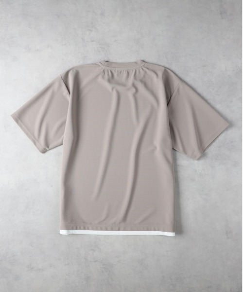 BACK NUMBER(バックナンバー)の「BACK NUMBER(バックナンバー)【メンズ】ジョーゼットフェイクレイヤードTシャツ(Tシャツ/カットソー・メンズ・グリーン/ベージュ/ネイビー・L/XL/M)」の9枚目の写真