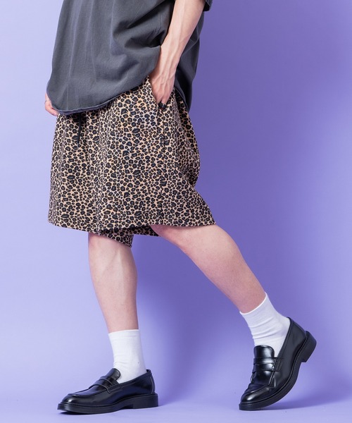a.p.o.v.(エーピーオービー)の「a.p.o.v. レオパードスウェットイージーハーフパンツ(スウェットパンツ・メンズ・ブラウン/ホワイト・ONESIZE)」の5枚目の写真