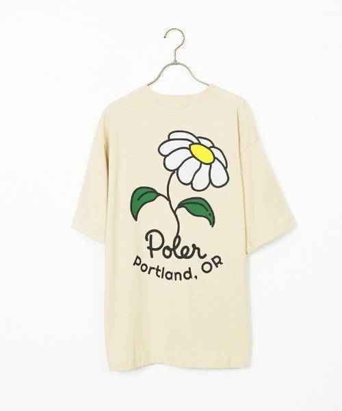 POLeR（ポーラー）の「[POLeR/ポーラー] 別注 フラワー バックプリント ショートスリーブTシャツ（Tシャツ/カットソー・レディース・ブラック/ホワイト/ベージュ・M/L）」の20枚目の写真