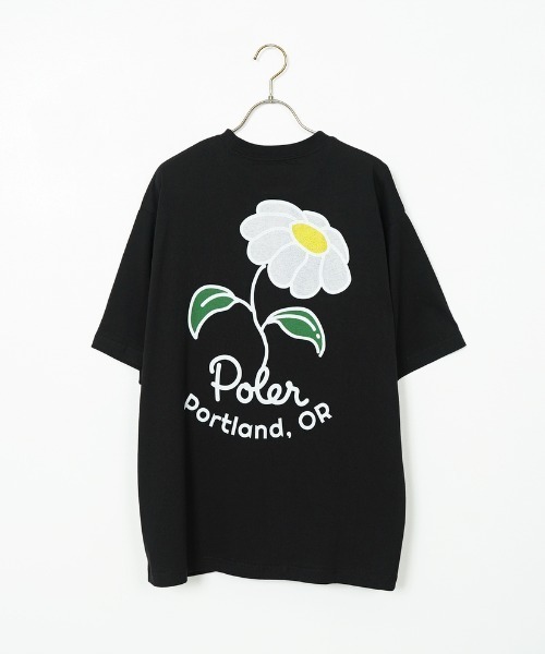POLeR（ポーラー）の「[POLeR/ポーラー] 別注 フラワー バックプリント ショートスリーブTシャツ（Tシャツ/カットソー・レディース・ブラック/ホワイト/ベージュ・M/L）」の19枚目の写真