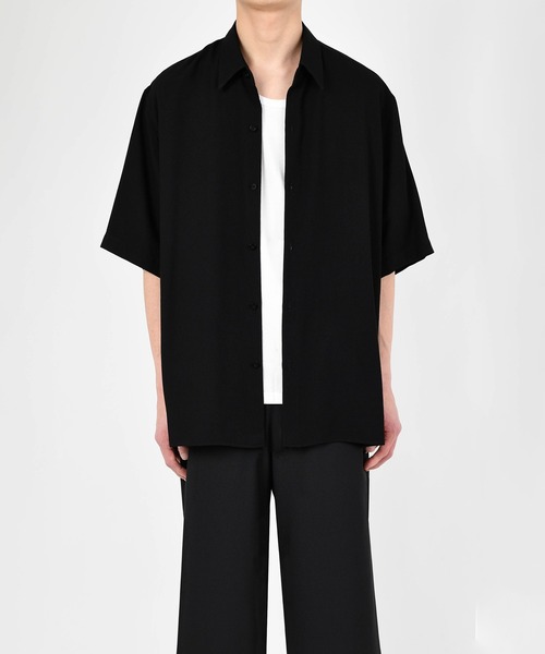 LAD MUSICIAN（ラッドミュージシャン）の「RAYON TWILL SHORT SLEEVE BIG SHIRT（シャツ/ブラウス・メンズ・ブラック・42/44/46）」の2枚目の写真