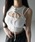 me+em select�i�~�[���Z���N�g�j�́u�y �Qcolor �z���[�X�A�b�v���{���J�b�g�A�E�g���u�V���[�g�^���N �^ laceup ribbon cutout rib short tank�i�L���~�\�[���j�v�b�z���C�g