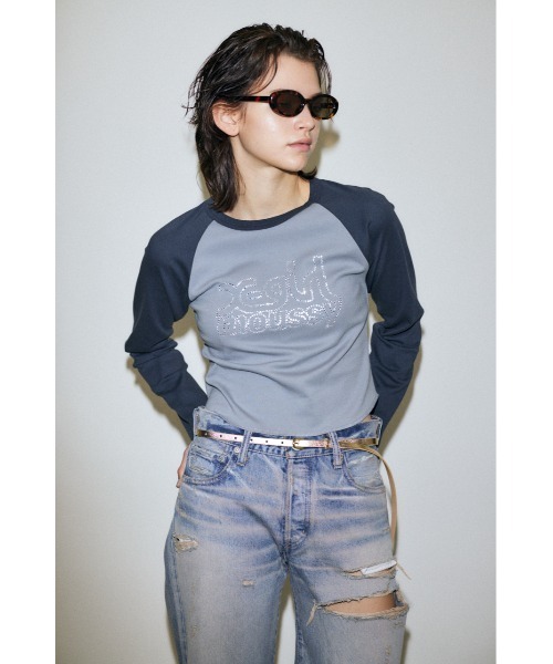 セール/ブランド古着】【moussy】長袖カットソー【X-girlコラボ