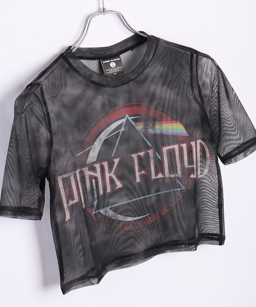 ROCK-OFF(ロックオフ)の「ROCKOFF ミュージシャン ショート丈 メッシュ半袖 ロックT(Tシャツ/カットソー・レディース・ブラック/ブラック系その他2/マルチ/ブラック系その他/ブラック系その他3/ホワイト/ピンク・S/M/L)」の4枚目の写真