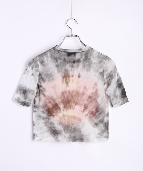 ROCK-OFF(ロックオフ)の「ROCKOFF ミュージシャン ショート丈 メッシュ半袖 ロックT(Tシャツ/カットソー・レディース・ブラック/ブラック系その他2/マルチ/ブラック系その他/ブラック系その他3/ホワイト/ピンク・S/M/L)」の9枚目の写真