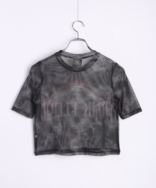 ROCK-OFF(ロックオフ)の「ROCKOFF ミュージシャン ショート丈 メッシュ半袖 ロックT(Tシャツ/カットソー・レディース・ブラック/ブラック系その他2/マルチ/ブラック系その他/ブラック系その他3/ホワイト/ピンク・S/M/L)」の18枚目の写真