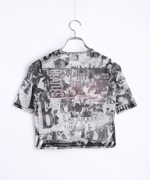 ROCK-OFF(ロックオフ)の「ROCKOFF ミュージシャン ショート丈 メッシュ半袖 ロックT(Tシャツ/カットソー・レディース・ブラック/ブラック系その他2/マルチ/ブラック系その他/ブラック系その他3/ホワイト/ピンク・S/M/L)」の21枚目の写真