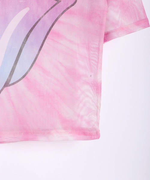 tシャツ ROCKOFF ミュージシャン ショート丈 メッシュ半袖 ロックT レディース セール】ROCKOFF ミュージシャン ショート丈 メッシュ半袖