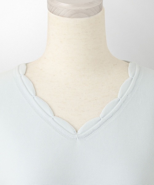 ◆スカラップニット ZARA メタリックメッシュニットトップス - メルカリ