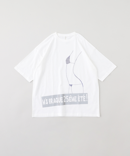 m's braque(エムズブラック)の「m’s braque (エムズ ブラック) プリンテッドTシャツ(Tシャツ/カットソー・メンズ・ライトグレー/ホワイト・FREE)」の2枚目の写真