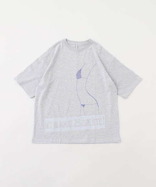 m's braque(エムズブラック)の「m’s braque (エムズ ブラック) プリンテッドTシャツ(Tシャツ/カットソー・メンズ・ライトグレー/ホワイト・FREE)」の1枚目の写真