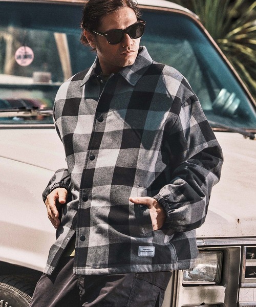 mj10806- CHECK COACH JKT チェックコーチジャケット