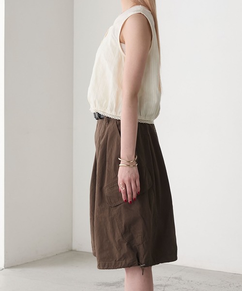 forksy.（フォルクシー）の「【forksy.】コットンドビーストライプ調ピコレーストップス（シャツ/ブラウス・レディース・アイボリー/ホワイト/ブラック・FREE）」の13枚目の写真