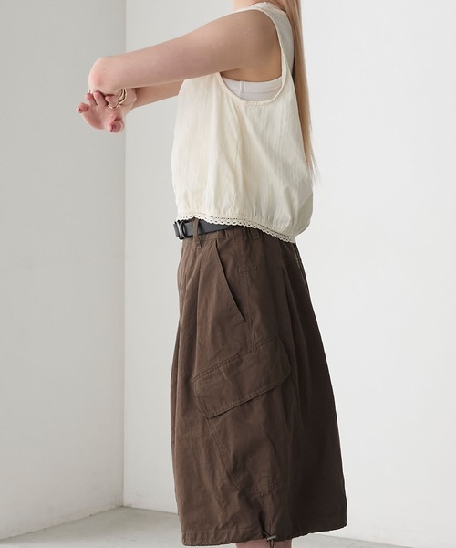 forksy.（フォルクシー）の「【forksy.】コットンドビーストライプ調ピコレーストップス（シャツ/ブラウス・レディース・アイボリー/ホワイト/ブラック・FREE）」の14枚目の写真