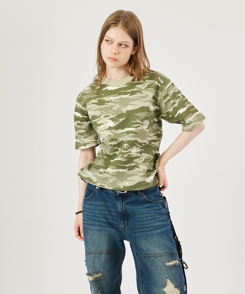 FTW(エフティダブリュー)の「ASSORT THERMAL S/S(Tシャツ/カットソー・レディース・ナチュラル/サックスブルー/グリーン/ダークグリーン/ブラック/ベージュ・LARGE/SMALL/MEDIUM)」の11枚目の写真