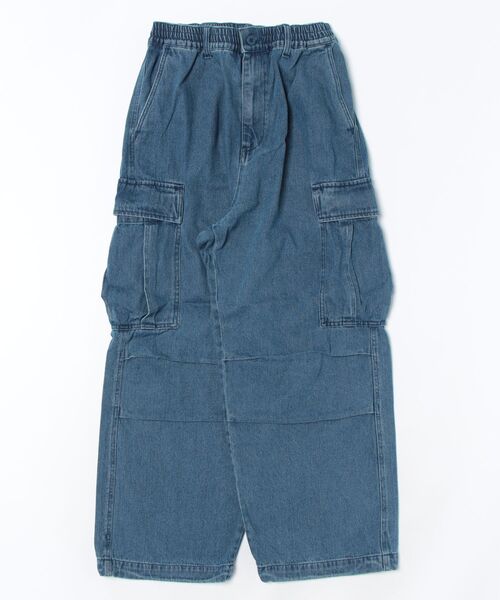ROOT THREE(ルートスリー)の「【ROOT THREE】スラブデニム ワイドカーゴパンツ(カーゴパンツ・メンズ・ブラック/ブラック系1/ブルー・L/LL/M/S)」の3枚目の写真