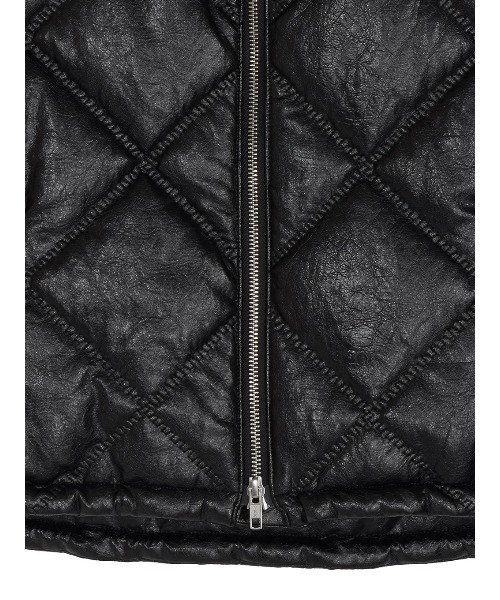 ジャケット・アウター AMERISYNTHETIC LEATHER QUILTING MINIVEST SYNTHETIC LEATHER QUILTING MINI VEST（ベスト）｜Ameri（アメリ）の