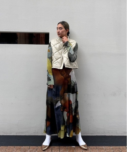 セール】SYNTHETIC LEATHER QUILTING MINI VEST（ベスト）｜Ameri
