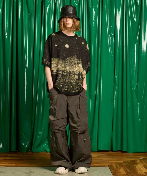 パラシュートワイドパンツ　メゾンスペシャル　グレー MAISON SPECIAL（メゾンスペシャル）の「Color Parachute Pants