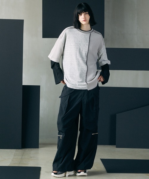 MAISON SPECIAL(メゾンスペシャル)の「《UNISEX》Parachute Prime-Wide Pants/パラシュートプライムワイドパンツ【MAISON SPECIAL/メゾンスペシャル】(その他パンツ・メンズ・グレー/カーキ/ブラック・0/1)」の15枚目の写真