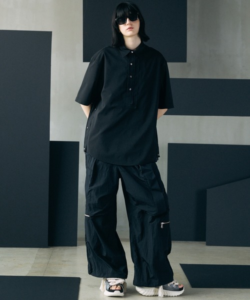 MAISON SPECIAL(メゾンスペシャル)の「《UNISEX》Parachute Prime-Wide Pants/パラシュートプライムワイドパンツ【MAISON SPECIAL/メゾンスペシャル】(その他パンツ・メンズ・グレー/カーキ/ブラック・0/1)」の18枚目の写真