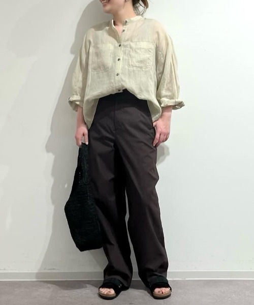ブラウス シャツ 「追加」ラミーバンドカラーシャツ レディース IENA ブラウス シャツ 「追加」ラミーバンドカラーシャツ