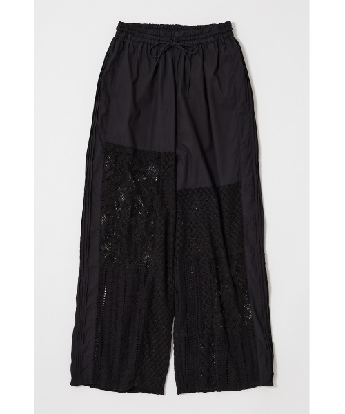 MOUSSY（マウジー）の「【セットアップ対応】LACE COMBINE パンツ（その他パンツ・レディース・ブラック/ホワイト・1/2）」の2枚目の写真