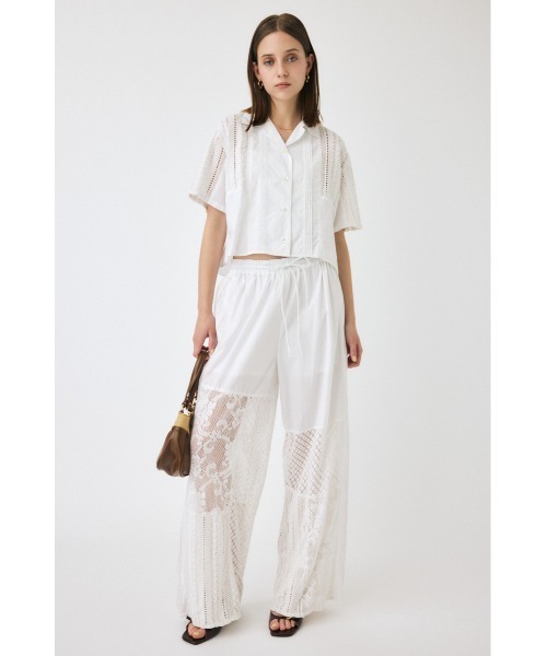 MOUSSY（マウジー）の「【セットアップ対応】LACE COMBINE パンツ（その他パンツ・レディース・ブラック/ホワイト・1/2）」の7枚目の写真