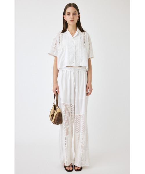 MOUSSY（マウジー）の「【セットアップ対応】LACE COMBINE パンツ（その他パンツ・レディース・ブラック/ホワイト・1/2）」の8枚目の写真