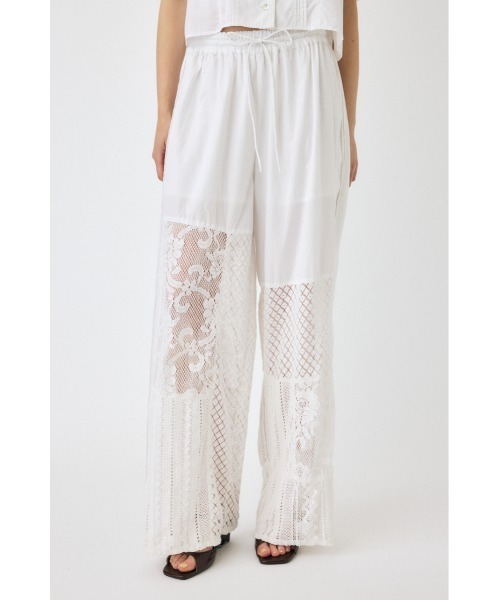 MOUSSY（マウジー）の「【セットアップ対応】LACE COMBINE パンツ（その他パンツ・レディース・ブラック/ホワイト・1/2）」の10枚目の写真
